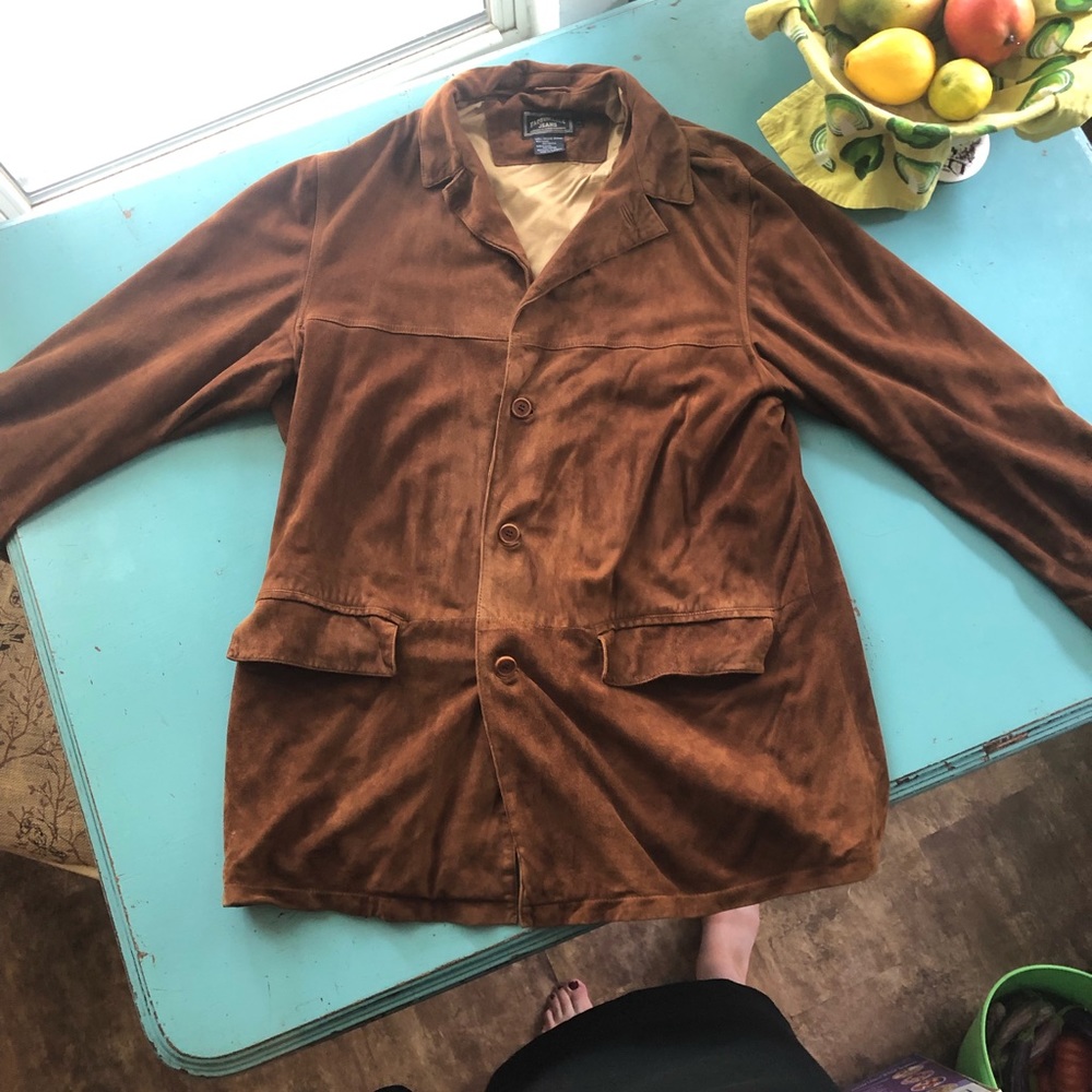 Faconnable Brown Leather Jacket